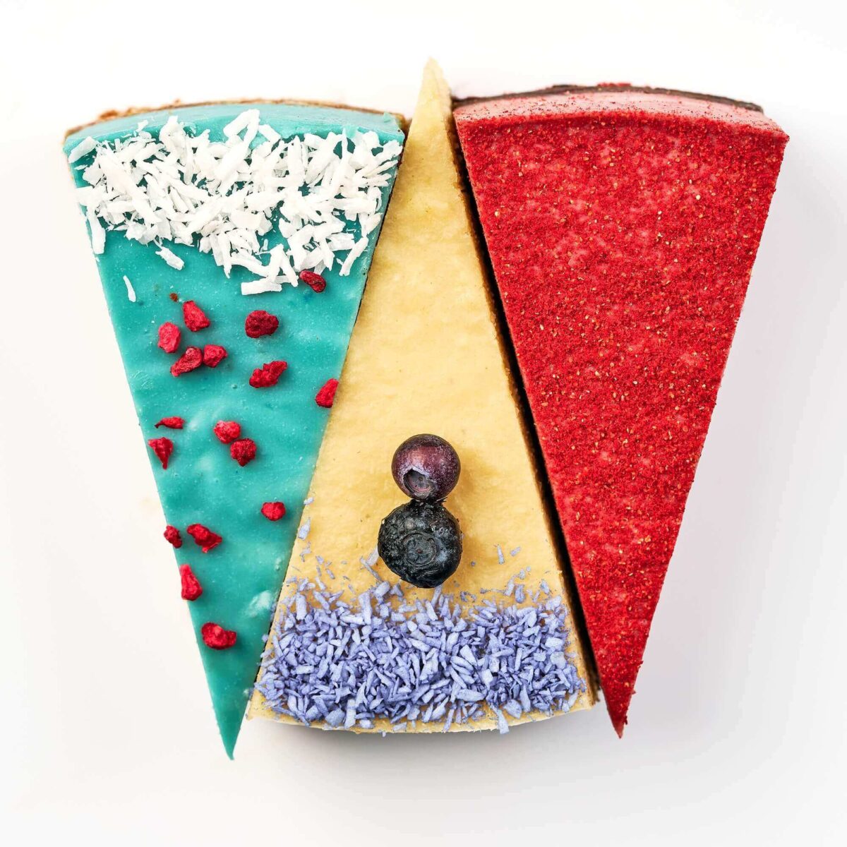 Strawberry, Coconut and Spirulina Cake Slices - Vegan, Gluten-Free, Refined Sugar Free Cake Dubai - KaLu Raw Baker